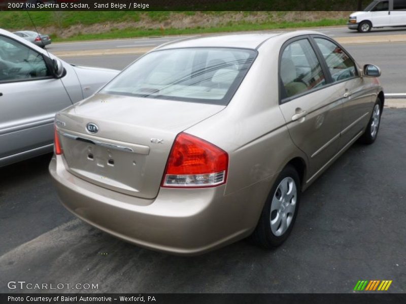 Sand Beige / Beige 2007 Kia Spectra EX Sedan