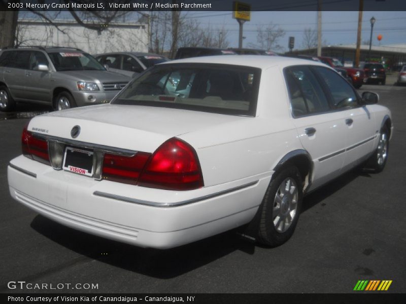 Vibrant White / Medium Parchment 2003 Mercury Grand Marquis LS