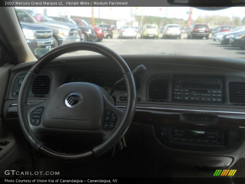 Vibrant White / Medium Parchment 2003 Mercury Grand Marquis LS