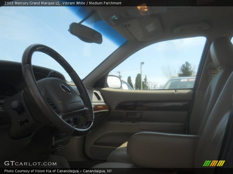 Vibrant White / Medium Parchment 2003 Mercury Grand Marquis LS