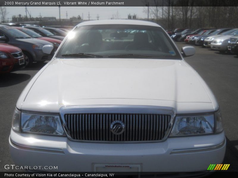 Vibrant White / Medium Parchment 2003 Mercury Grand Marquis LS