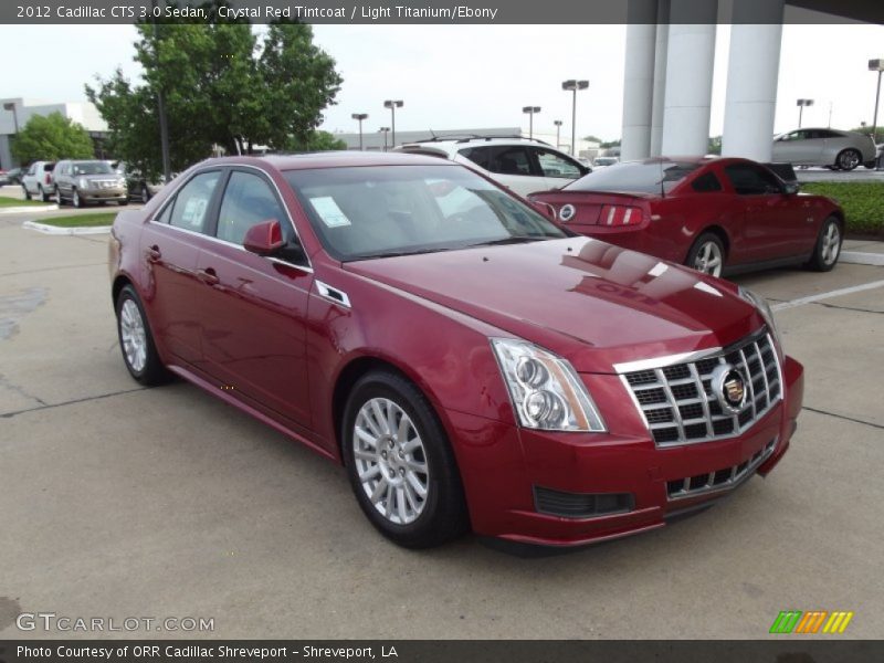 Crystal Red Tintcoat / Light Titanium/Ebony 2012 Cadillac CTS 3.0 Sedan