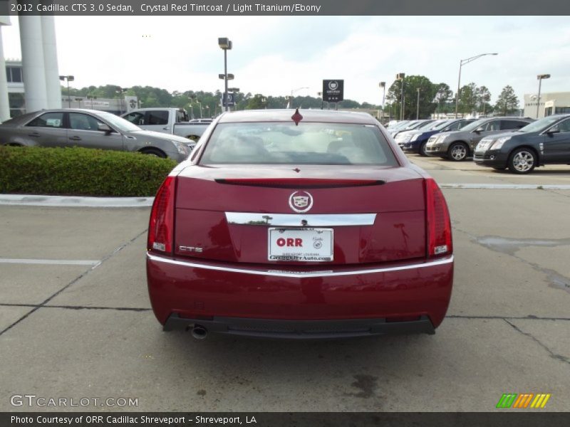 Crystal Red Tintcoat / Light Titanium/Ebony 2012 Cadillac CTS 3.0 Sedan