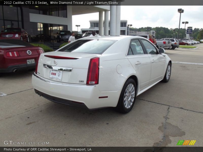White Diamond Tricoat / Light Titanium/Ebony 2012 Cadillac CTS 3.0 Sedan
