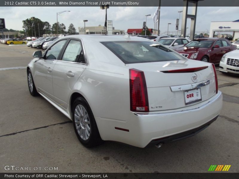 White Diamond Tricoat / Light Titanium/Ebony 2012 Cadillac CTS 3.0 Sedan