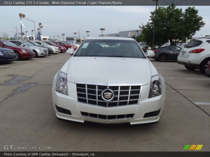 White Diamond Tricoat / Light Titanium/Ebony 2012 Cadillac CTS 3.0 Sedan