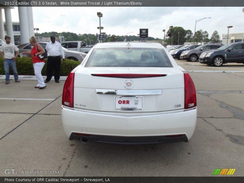 White Diamond Tricoat / Light Titanium/Ebony 2012 Cadillac CTS 3.0 Sedan