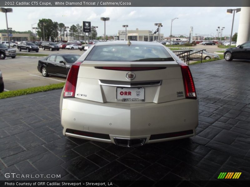 White Diamond Tricoat / Cashmere/Cocoa 2012 Cadillac CTS Coupe