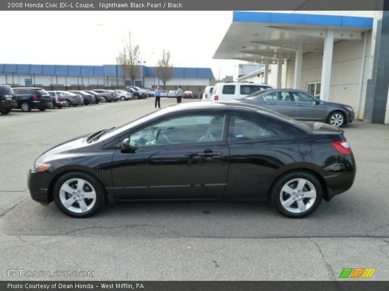 Nighthawk Black Pearl / Black 2008 Honda Civic EX-L Coupe