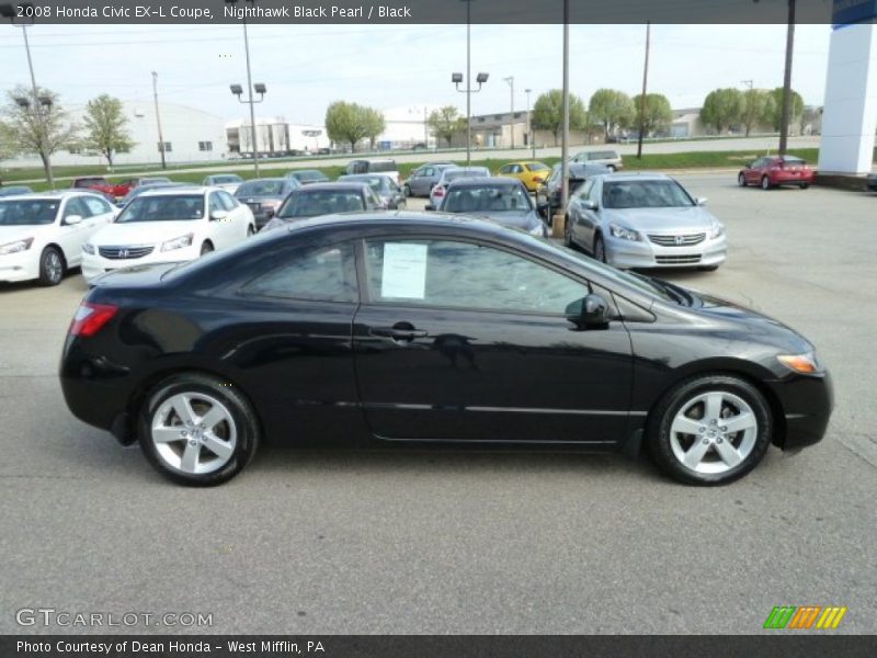 Nighthawk Black Pearl / Black 2008 Honda Civic EX-L Coupe