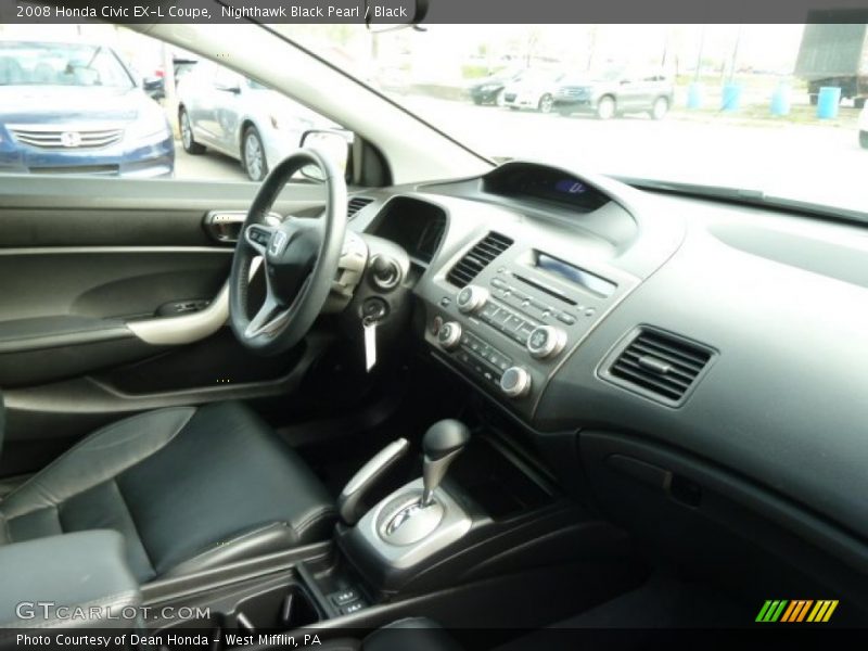 Nighthawk Black Pearl / Black 2008 Honda Civic EX-L Coupe