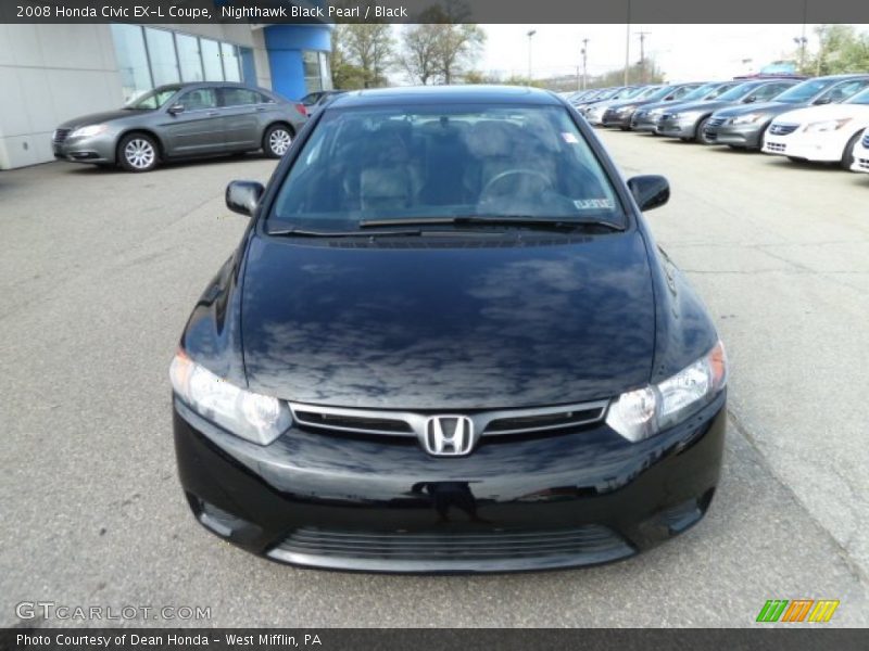 Nighthawk Black Pearl / Black 2008 Honda Civic EX-L Coupe