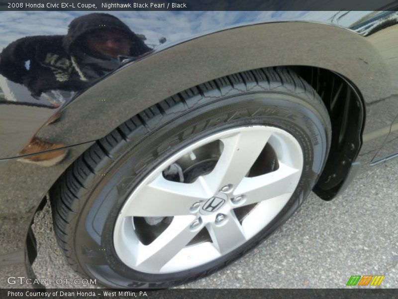 Nighthawk Black Pearl / Black 2008 Honda Civic EX-L Coupe