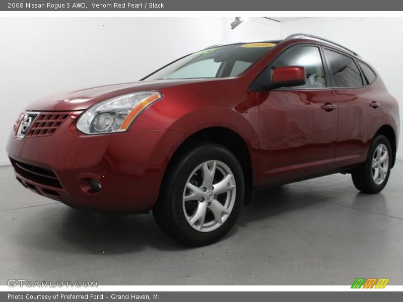 Venom Red Pearl / Black 2008 Nissan Rogue S AWD