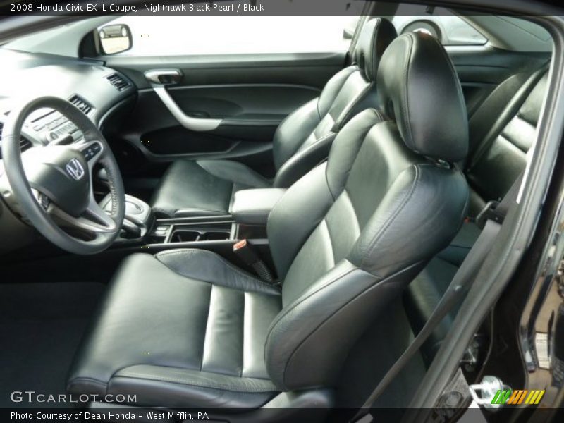 Nighthawk Black Pearl / Black 2008 Honda Civic EX-L Coupe