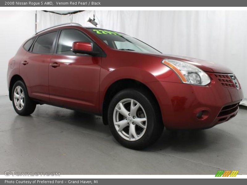 Venom Red Pearl / Black 2008 Nissan Rogue S AWD