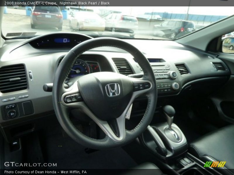 Nighthawk Black Pearl / Black 2008 Honda Civic EX-L Coupe