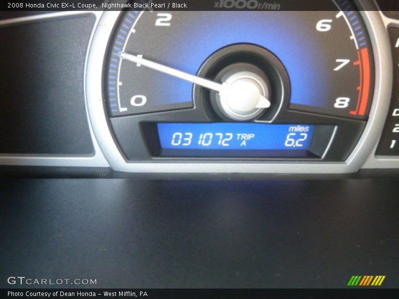 Nighthawk Black Pearl / Black 2008 Honda Civic EX-L Coupe