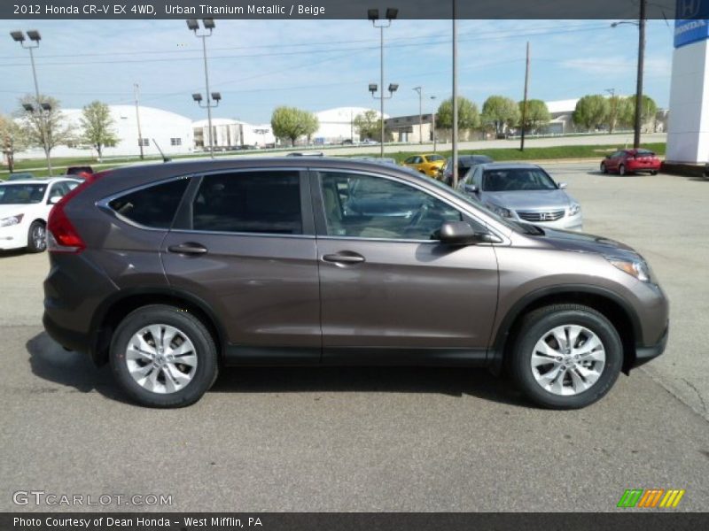 Urban Titanium Metallic / Beige 2012 Honda CR-V EX 4WD