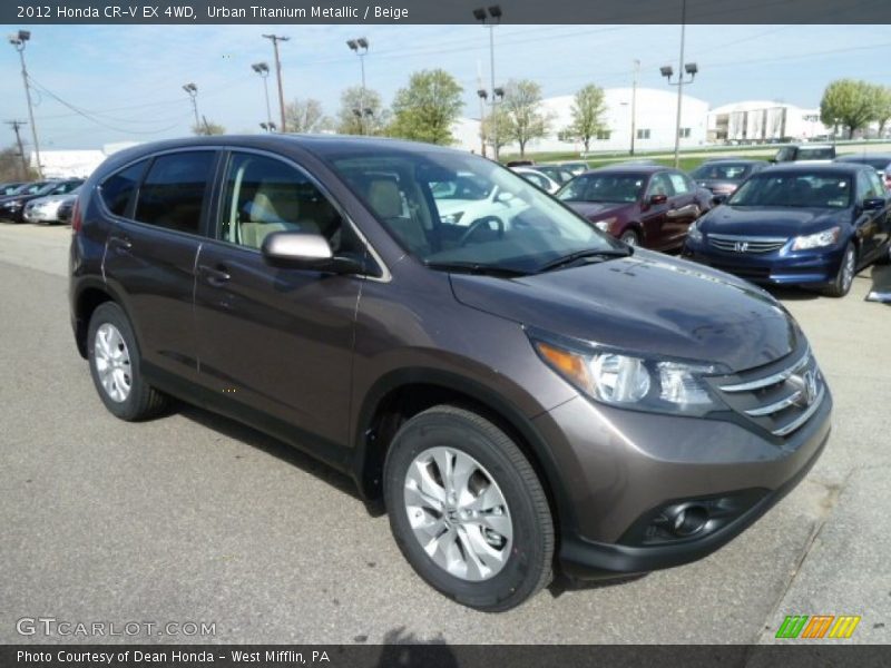 Urban Titanium Metallic / Beige 2012 Honda CR-V EX 4WD