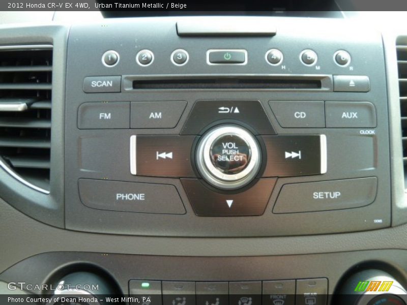 Urban Titanium Metallic / Beige 2012 Honda CR-V EX 4WD