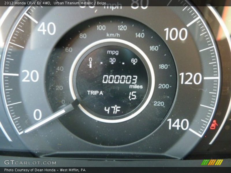 Urban Titanium Metallic / Beige 2012 Honda CR-V EX 4WD