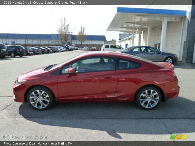 Sunburst Orange Pearl / Black 2012 Honda Civic Si Coupe