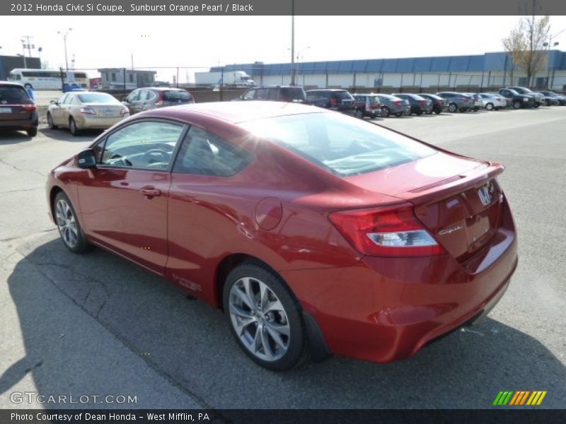 Sunburst Orange Pearl / Black 2012 Honda Civic Si Coupe