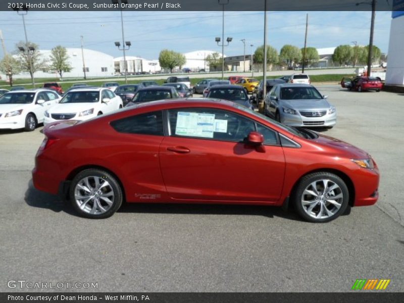 Sunburst Orange Pearl / Black 2012 Honda Civic Si Coupe