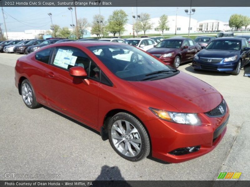 Sunburst Orange Pearl / Black 2012 Honda Civic Si Coupe