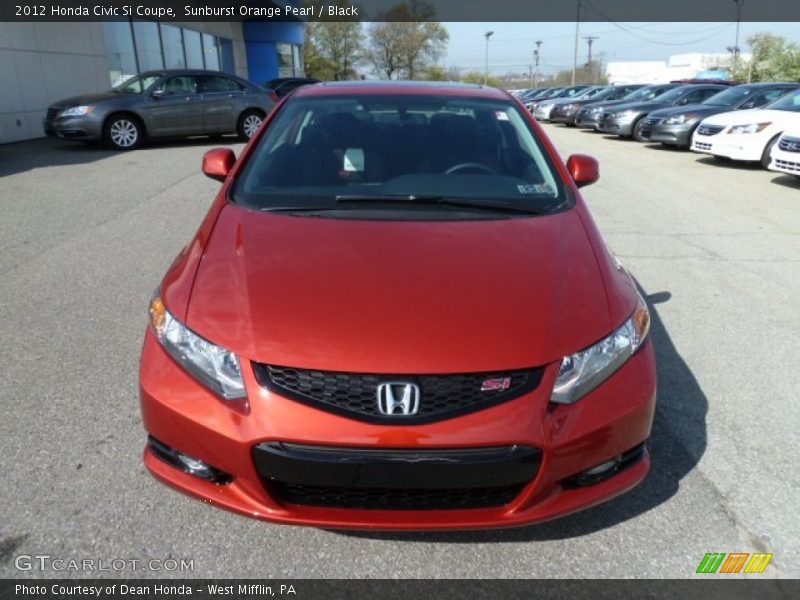 Sunburst Orange Pearl / Black 2012 Honda Civic Si Coupe