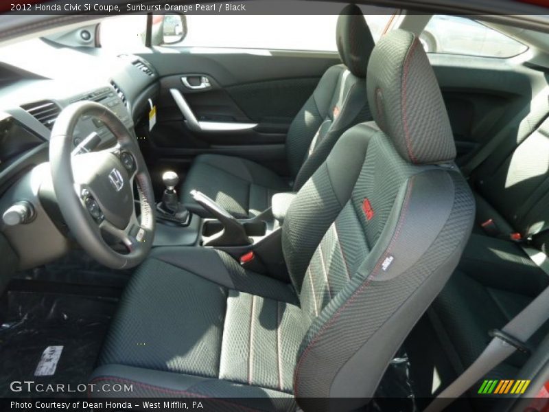 Sunburst Orange Pearl / Black 2012 Honda Civic Si Coupe