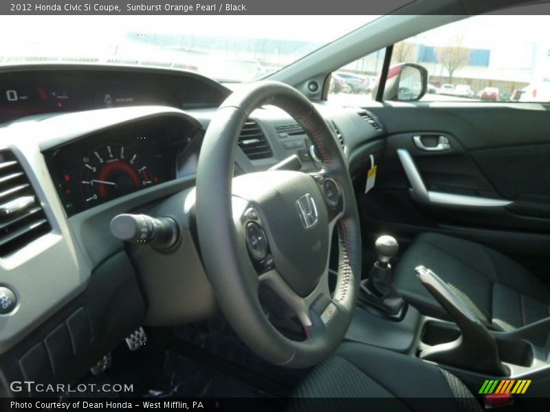 Sunburst Orange Pearl / Black 2012 Honda Civic Si Coupe