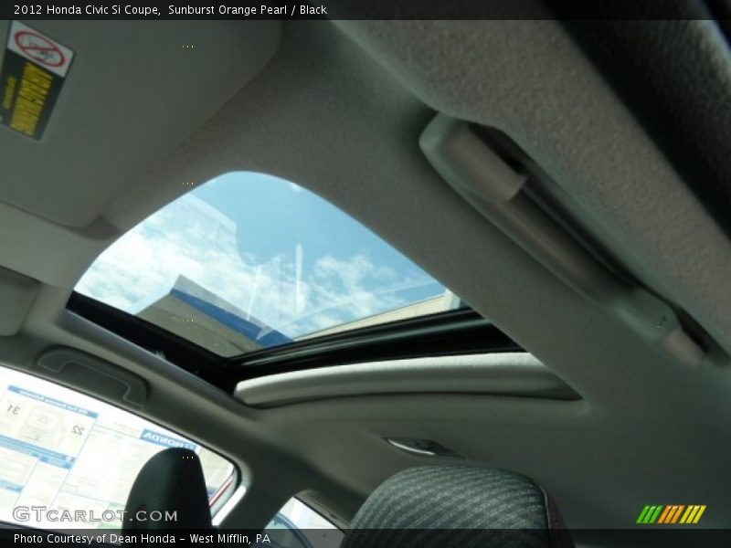 Sunburst Orange Pearl / Black 2012 Honda Civic Si Coupe