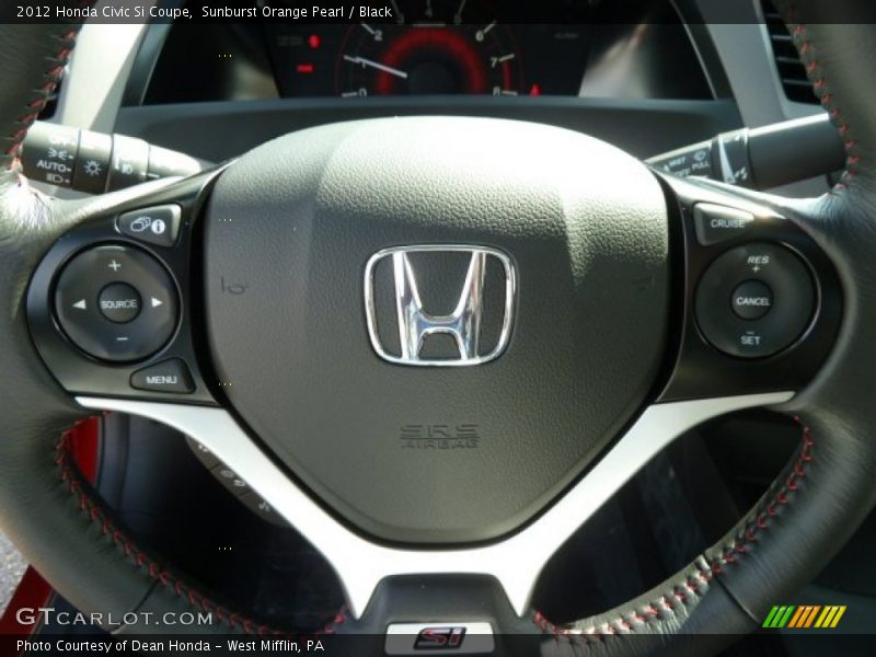 Sunburst Orange Pearl / Black 2012 Honda Civic Si Coupe