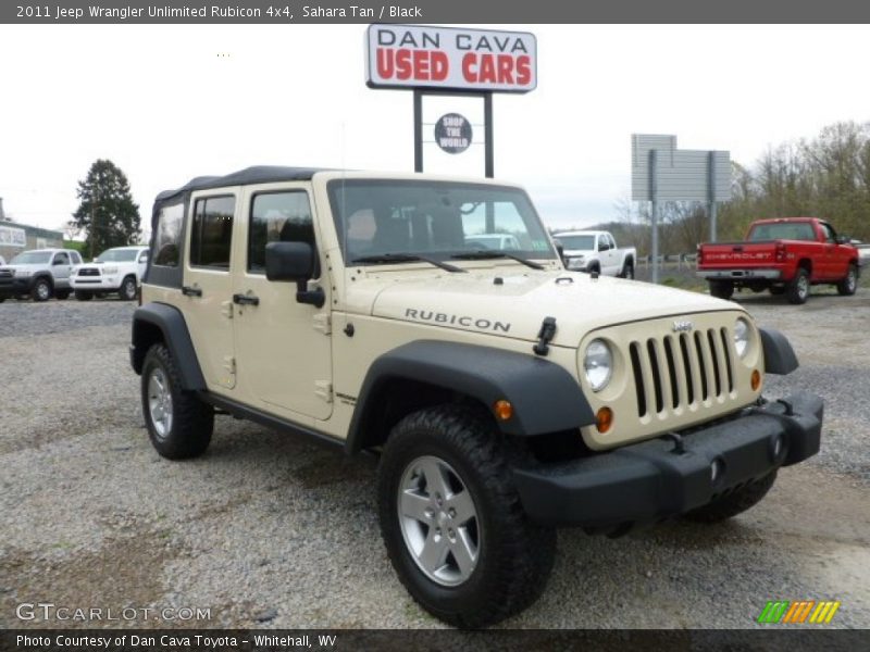 Sahara Tan / Black 2011 Jeep Wrangler Unlimited Rubicon 4x4