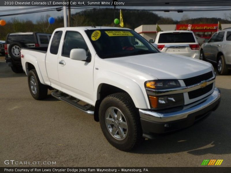 Summit White / Ebony 2010 Chevrolet Colorado LT Extended Cab 4x4
