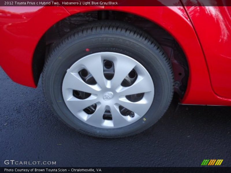 Habanero / Light Blue Gray/Black 2012 Toyota Prius c Hybrid Two
