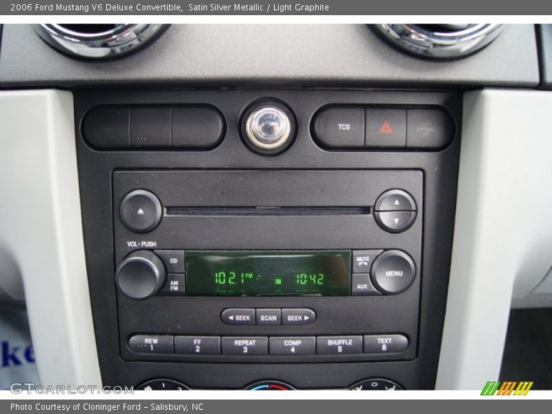 Controls of 2006 Mustang V6 Deluxe Convertible