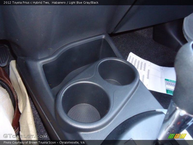 Habanero / Light Blue Gray/Black 2012 Toyota Prius c Hybrid Two