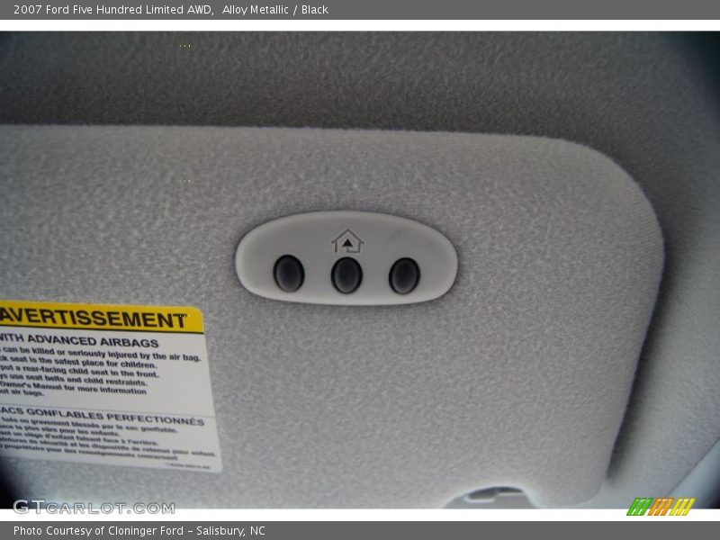 Alloy Metallic / Black 2007 Ford Five Hundred Limited AWD
