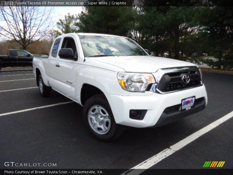 Super White / Graphite 2012 Toyota Tacoma V6 Prerunner Access cab