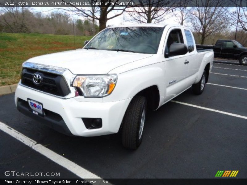 Super White / Graphite 2012 Toyota Tacoma V6 Prerunner Access cab