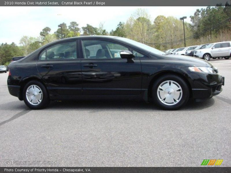 Crystal Black Pearl / Beige 2010 Honda Civic Hybrid Sedan