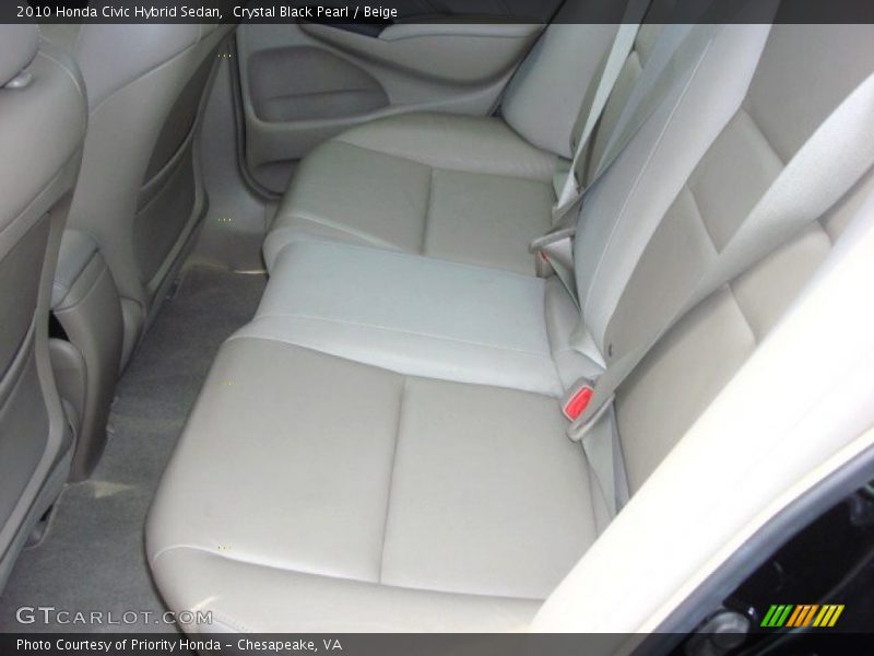 Crystal Black Pearl / Beige 2010 Honda Civic Hybrid Sedan