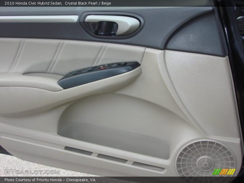 Crystal Black Pearl / Beige 2010 Honda Civic Hybrid Sedan