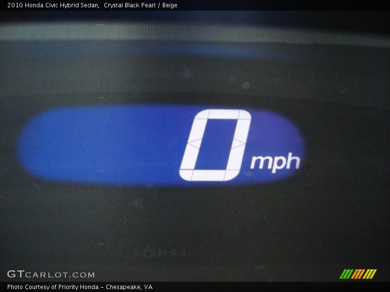 Crystal Black Pearl / Beige 2010 Honda Civic Hybrid Sedan