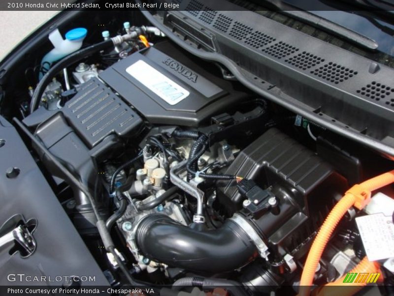Crystal Black Pearl / Beige 2010 Honda Civic Hybrid Sedan