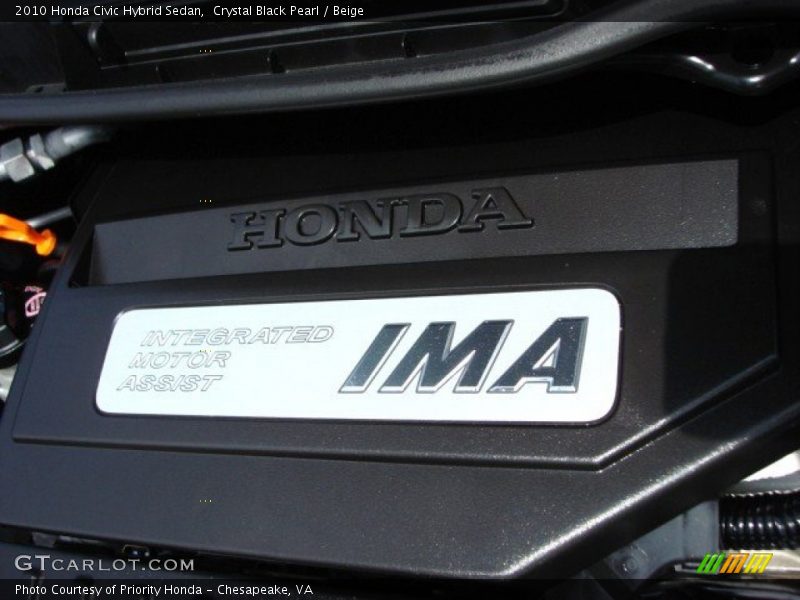 Crystal Black Pearl / Beige 2010 Honda Civic Hybrid Sedan
