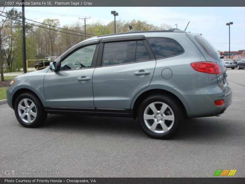 Platinum Sage / Gray 2007 Hyundai Santa Fe SE